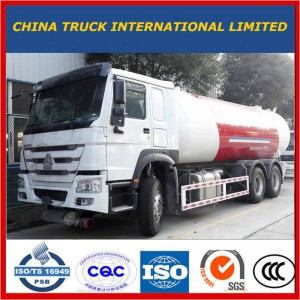 Camión de reparto de gas del LPG del camión de recarga del gas del propano del mercado de Nigeria HOWO 6X4 20cbm